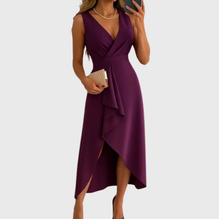 Carmel™ | Elegant Wrap Dress with a V-Neckline