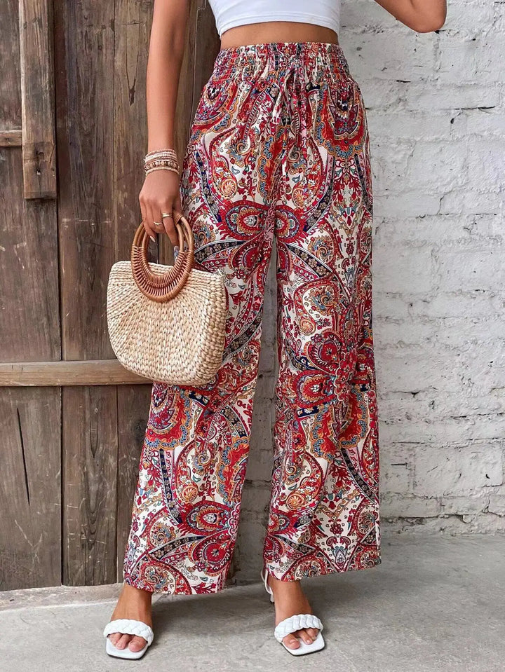 Olivia™ - Vintage Printed Wide-leg Pants