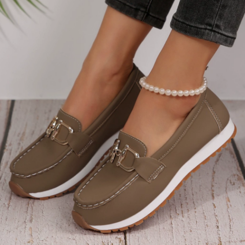 Estelle - Colorful Buckle Loafers