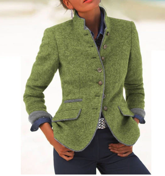 Eastwood and Bloom™ | Vicky  – Elegant High Collar Cardigan