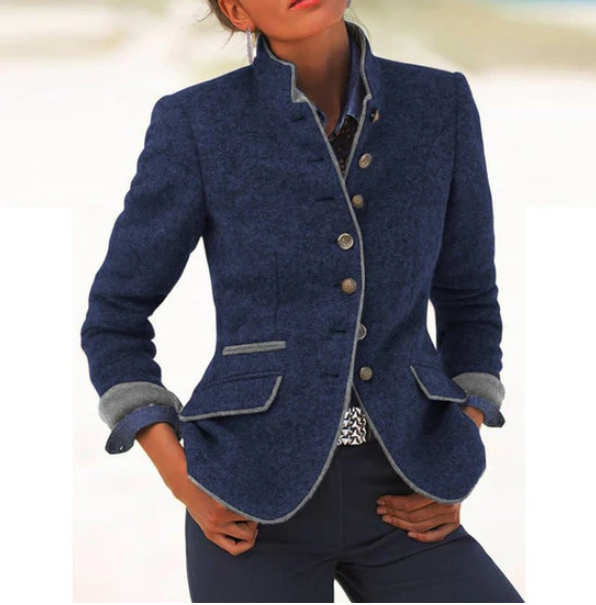 Eastwood and Bloom™ | Vicky  – Elegant High Collar Cardigan