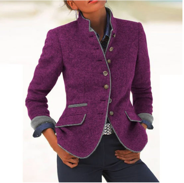 Eastwood and Bloom™ | Vicky  – Elegant High Collar Cardigan