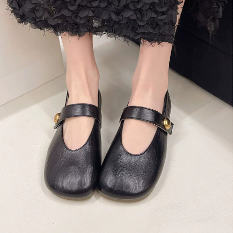 Irene™ | Leather Mary Janes