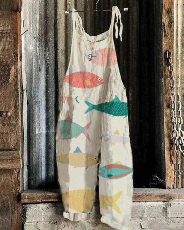 Savrani™ - Multicolored Vintage Jumpsuit - Effortless Style and Optimal Comfort