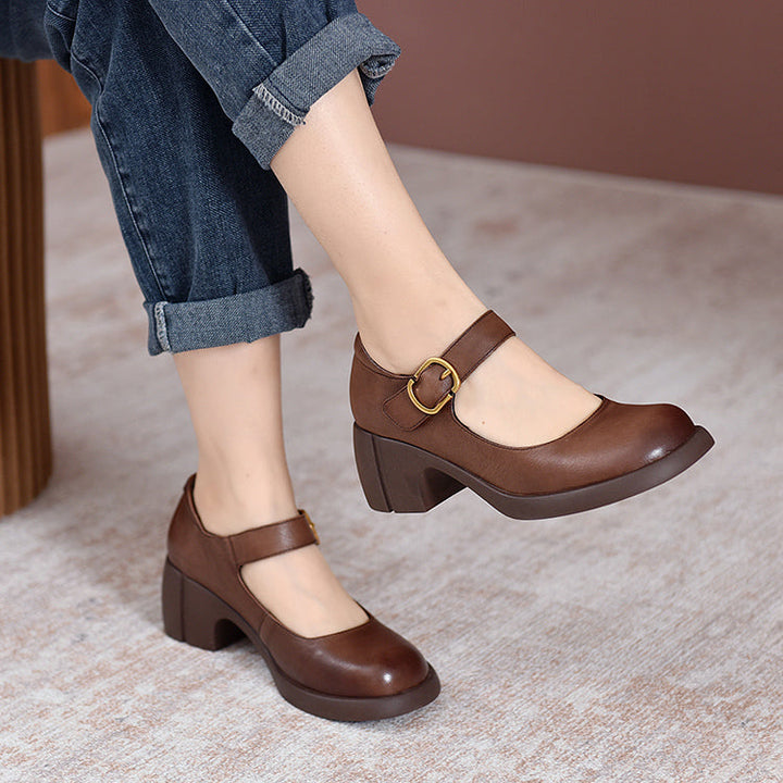 Agnes | Leather Mary Janes