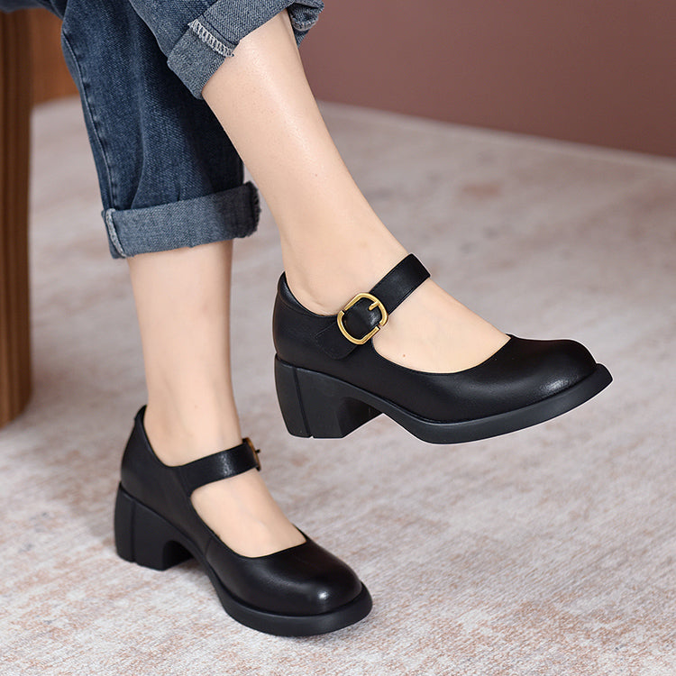 Agnes™ | Leather Mary Janes