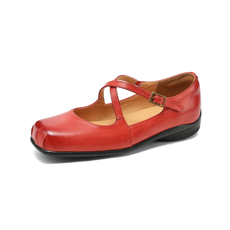 Edith™ | Leather Mary Janes