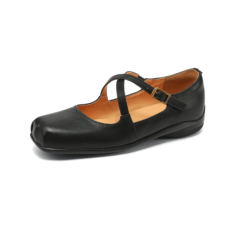 Edith | Leather Mary Janes