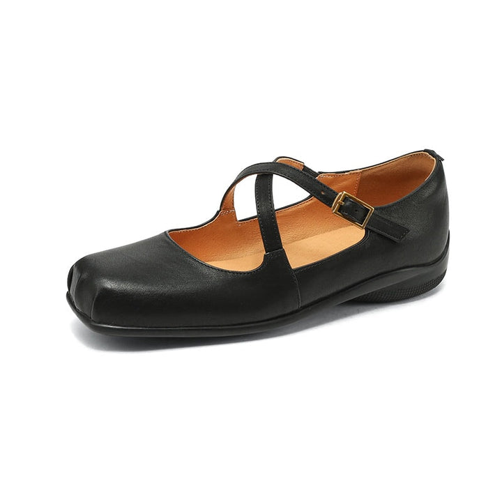 Edith | Leather Mary Janes