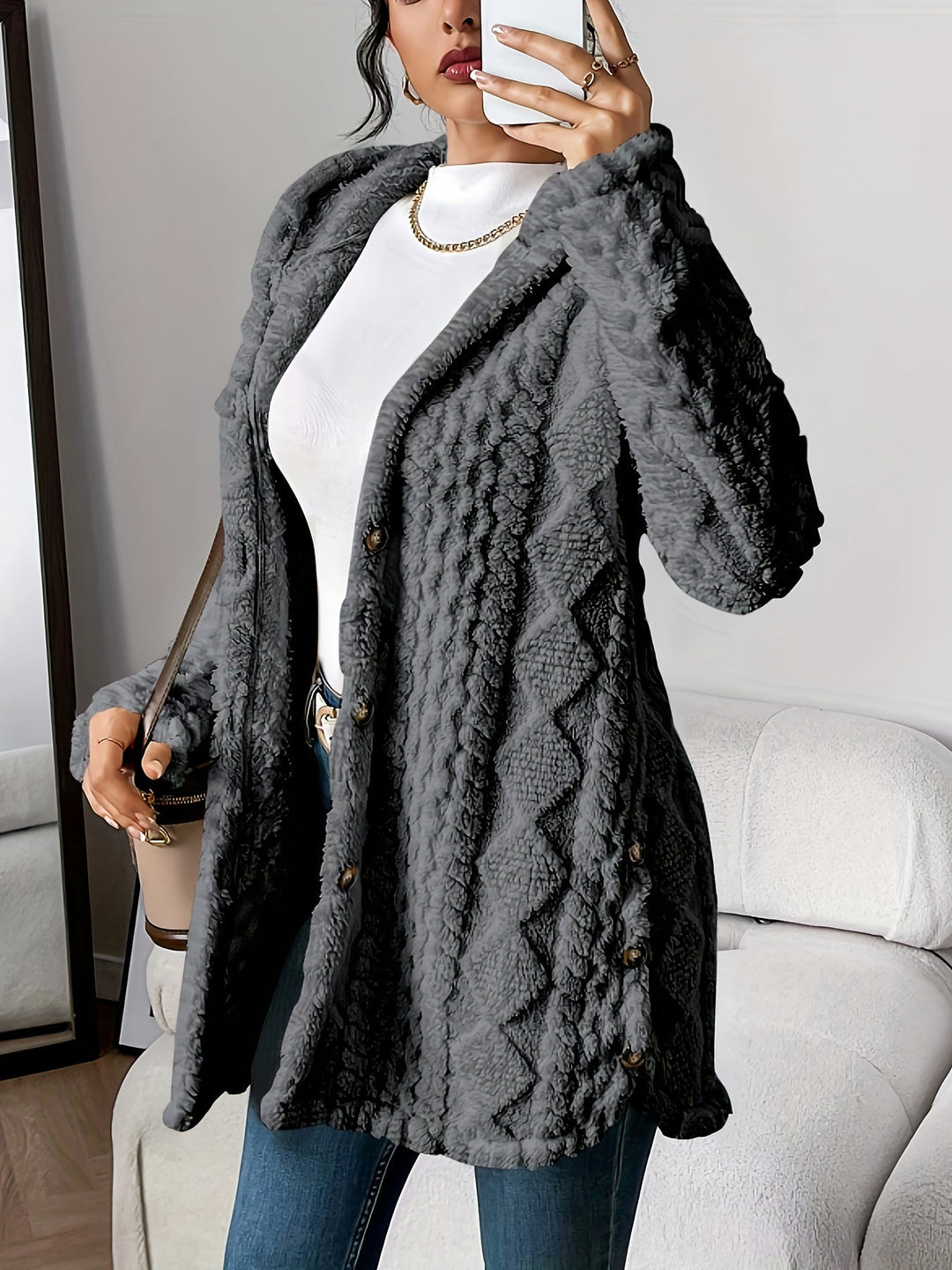 Chateau Elise™  | Plush Hooded Cardigan