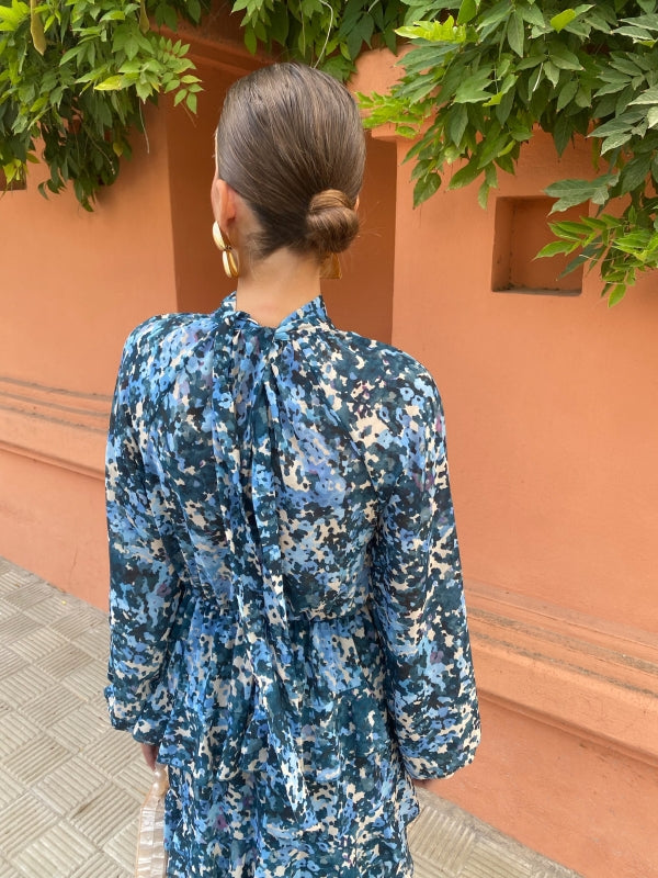 Isadora™ |  Blue Elegant Midi Dress