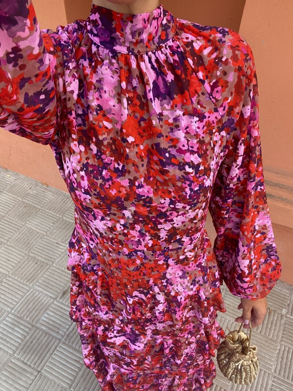 Isadora™ | Pink Elegant Midi Dress