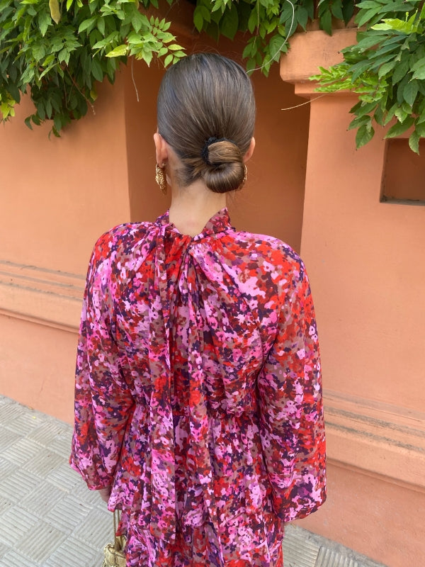 Isadora™ | Pink Elegant Midi Dress