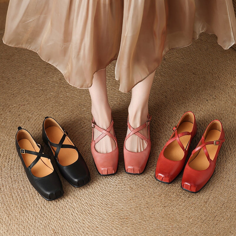 Edith™ | Leather Mary Janes