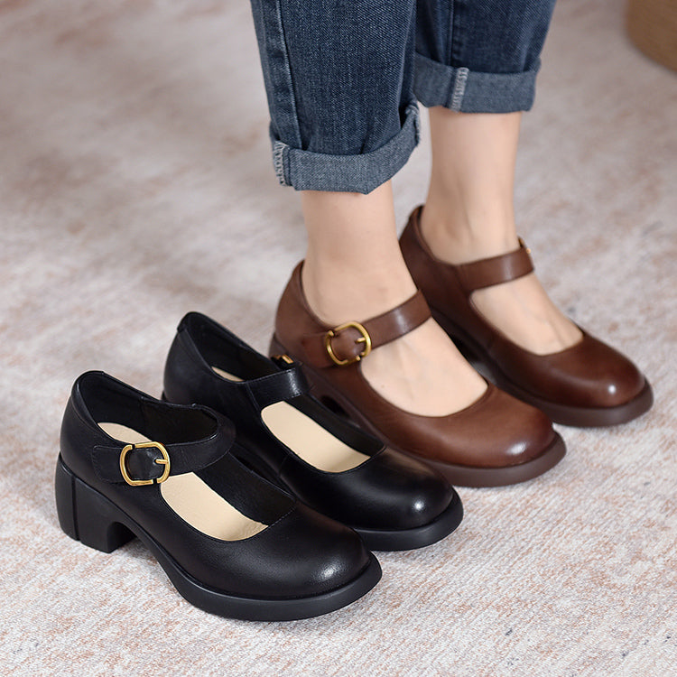 Agnes™ | Leather Mary Janes