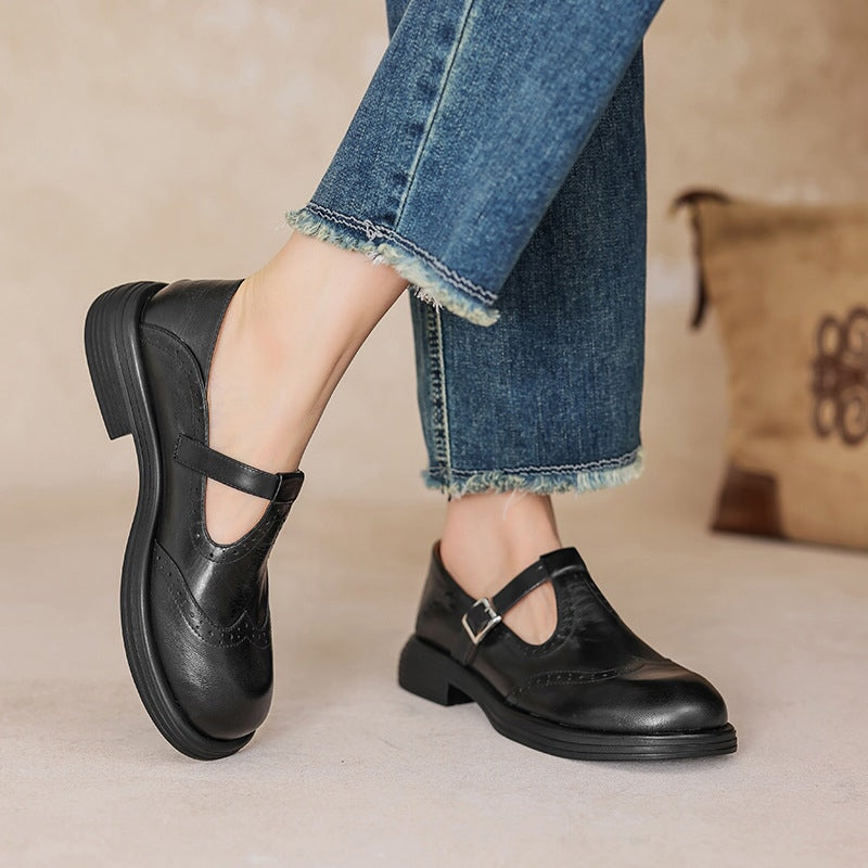 Mattea | Leather Mary Janes