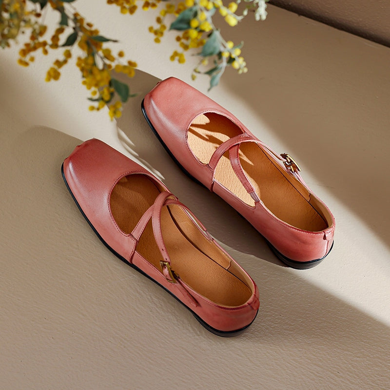 Edith™ | Leather Mary Janes