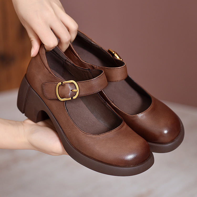 Agnes™ | Leather Mary Janes