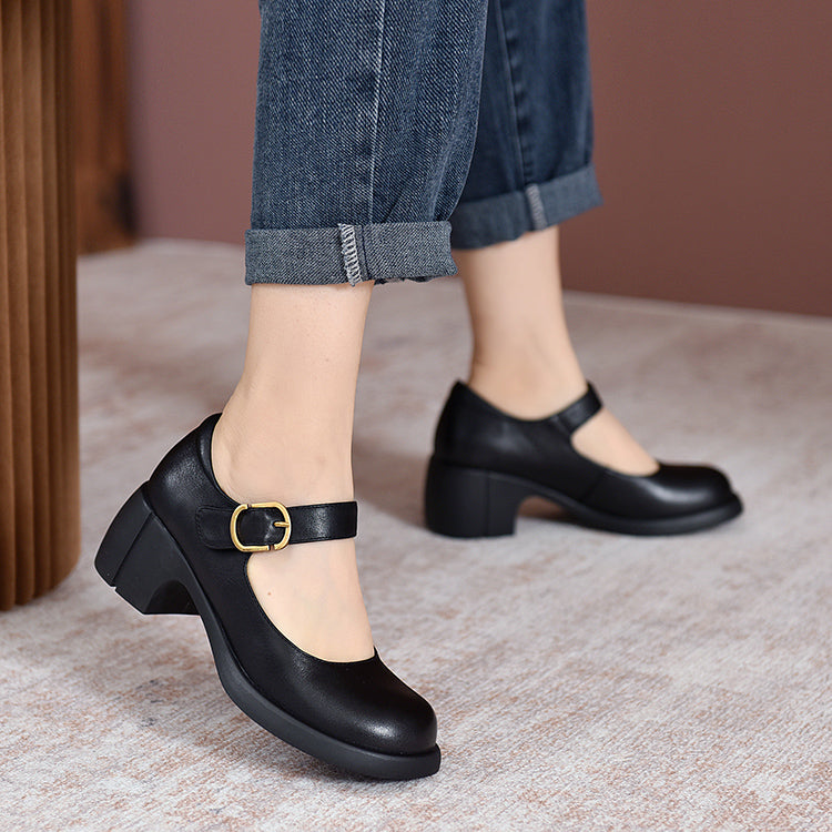 Agnes | Leather Mary Janes