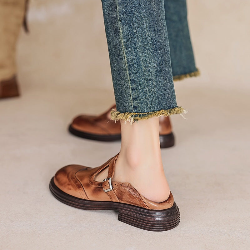 Mattea | Leather Mary Janes
