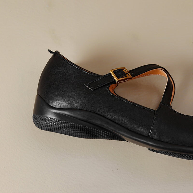 Edith™ | Leather Mary Janes