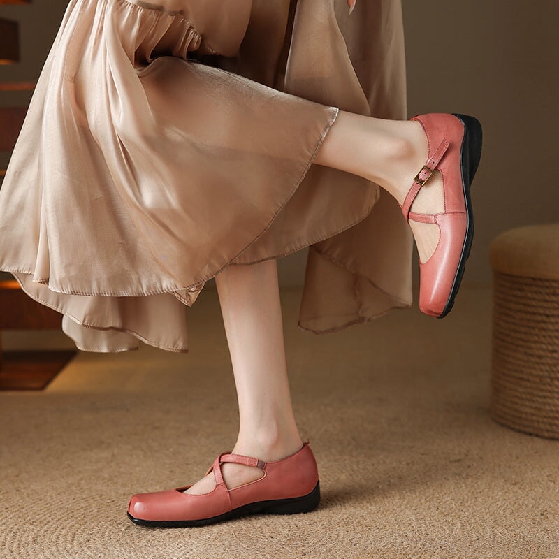 Edith™ | Leather Mary Janes