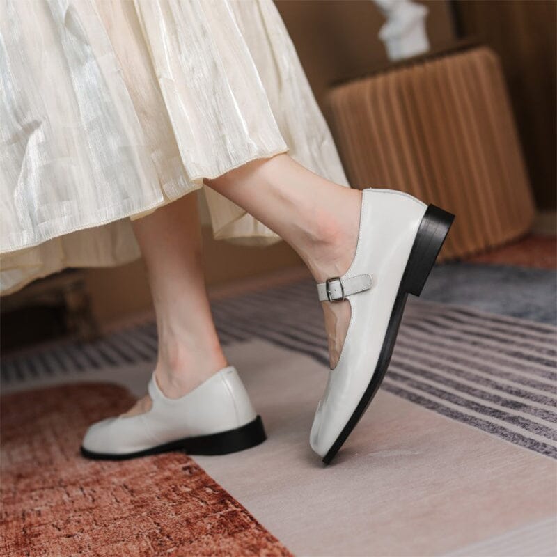 Martha | Leather Mary Janes