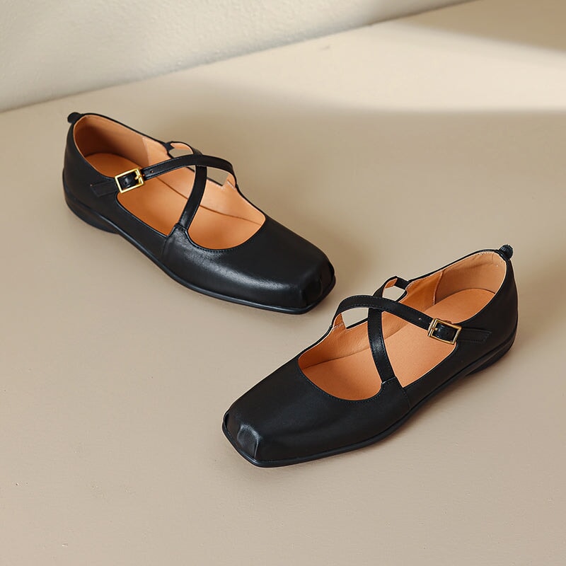 Edith™ | Leather Mary Janes