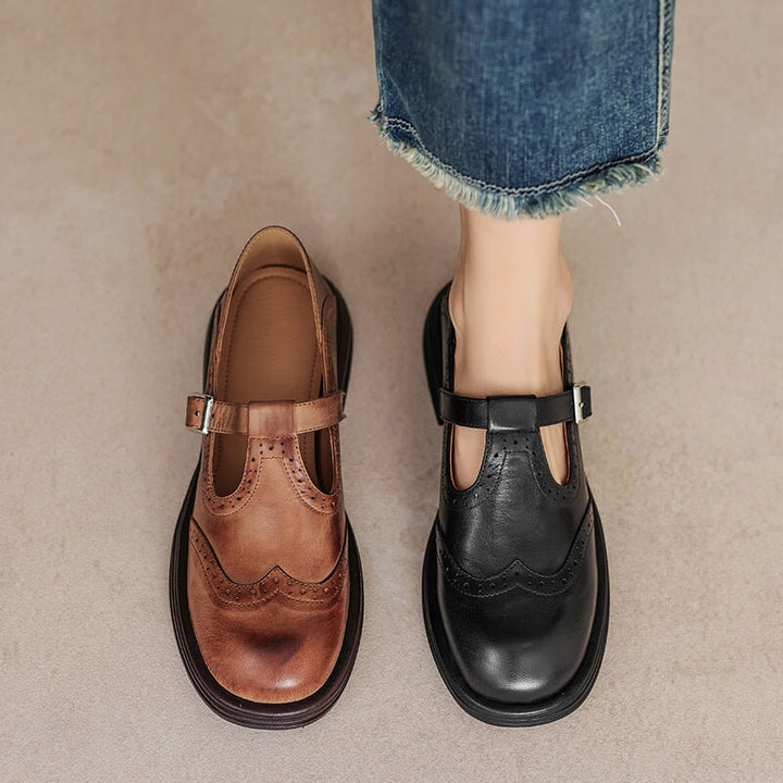 Mattea | Leather Mary Janes